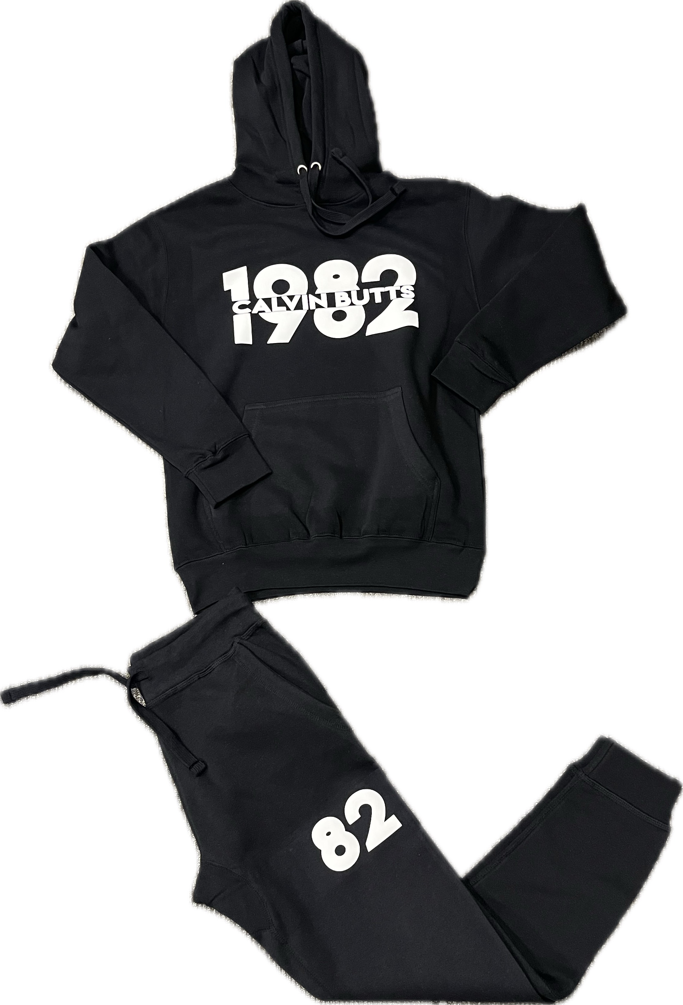1982 Calvin Butts Sweatsuit Set - Black